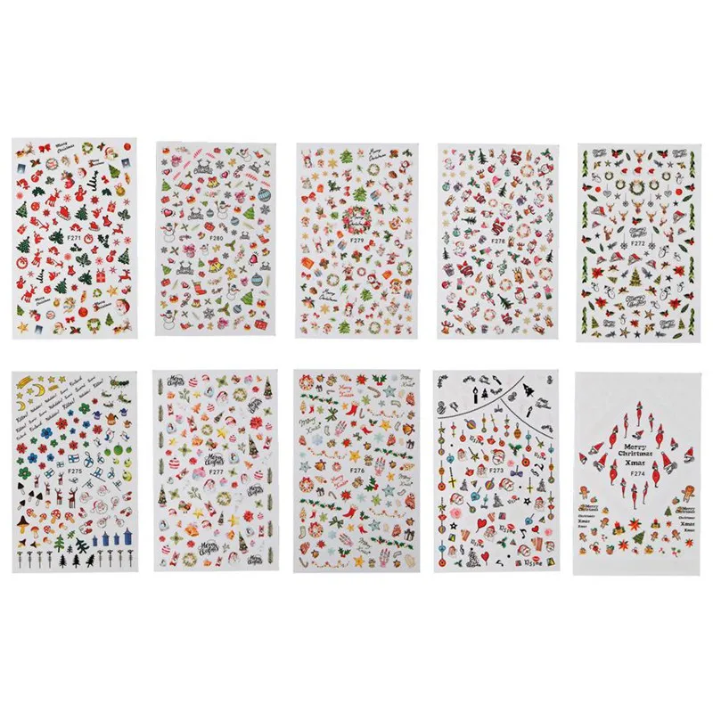 Xmas 3D Design Nails Art Sticker Xmas Tree Santa Red Green Winter Nail Stickers Wraps Foil Sticker Manicure
Xmas 3D Design Nails Art Sticker Xmas Tree Santa Red Green Winter Nail Stickers Wraps Foil Sticker Manicure