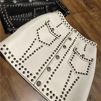 INS Epidemic Short Skirt 100% Sheepskin Genuine Leather 2019 Fashion Rivet Skirt Female Short Design A Real Slim Hip Skirt
INS Epidemic Short Skirt 100% Sheepskin Genuine Leather 2019 Fashion Rivet Skirt Female Short Design A Real Slim Hip Skirt