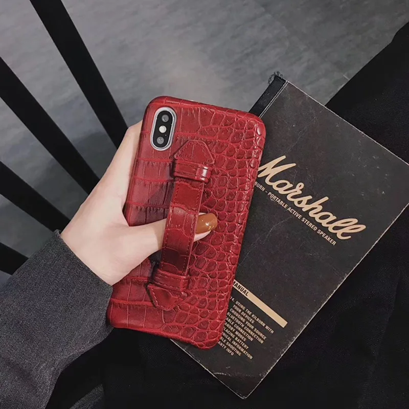 Green Crocodile pattern +High-grade Leather Bracket Back Phone Cover for iPhone 11Pro XS Max XR X Anti-drop for iphone 6 8 Plu
Green Crocodile pattern +High-grade Leather Bracket Back Phone Cover for iPhone 11Pro XS Max XR X Anti-drop for iphone 6 8 Plu