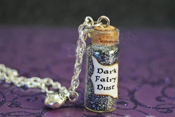 

12pcs/lot Once Upon a Time Dark Fairy Dust with a Lady Bug Charm Evil Potion Snow White Trolls Enchanted Forest Ouat