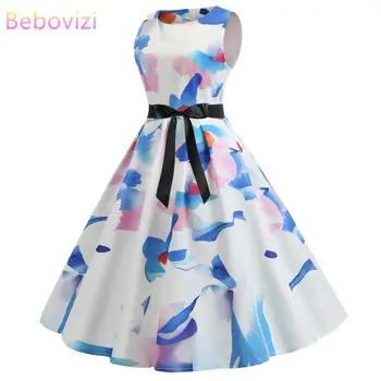 Bebovizi New 2019 Casual Summer Dresses Plus Size Office Women Elegant Vintage Bandage Dress Flower Print Sexy White Vestidos
Bebovizi New 2019 Casual Summer Dresses Plus Size Office Women Elegant Vintage Bandage Dress Flower Print Sexy White Vestidos