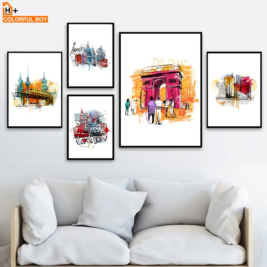 Abstract Art Scene Canvas Print Crafted In London Quality Assured