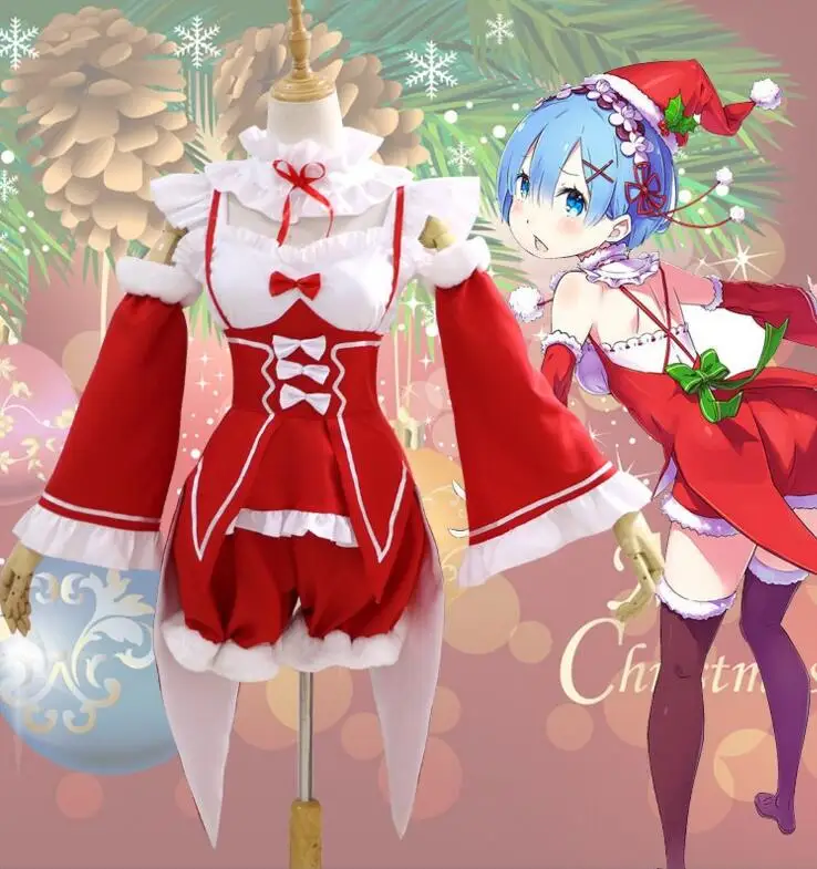 Re Zero Kara Hajimeru Isekai Seikatsu REM Remu RAM Ramu Christmas Suit Tube Tops Dress Shorts Uniform Anime Cosplay Costumes
Re Zero Kara Hajimeru Isekai Seikatsu REM Remu RAM Ramu Christmas Suit Tube Tops Dress Shorts Uniform Anime Cosplay Costumes