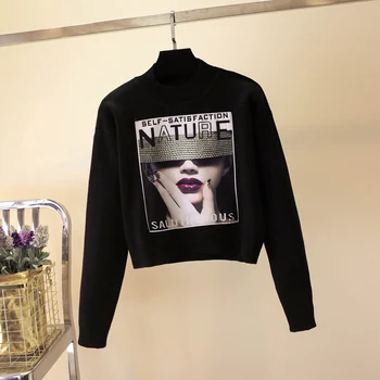 Plus size black sweater women fashion pullovers and sweaters Winter 2019 long sleeve turtleneck sweater female jumper 0719-69
Plus size black sweater women fashion pullovers and sweaters Winter 2019 long sleeve turtleneck sweater female jumper 0719-69