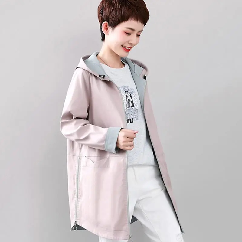 Spring Autumn Casual Coat Solid Trench Women Stand Collar Long Sleeve Trench Straight Single-breasted Coat
Spring Autumn Casual Coat Solid Trench Women Stand Collar Long Sleeve Trench Straight Single-breasted Coat