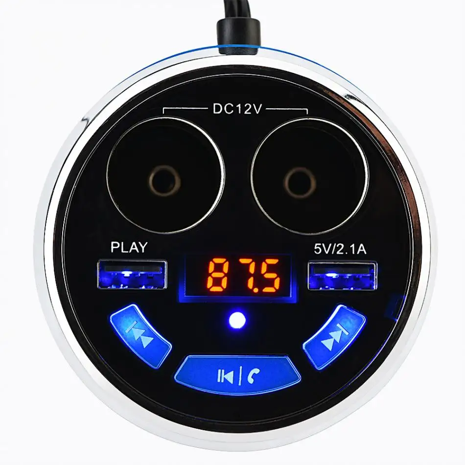 VBESTLIFE Dual USB Charger Hands-free Music Player Bluetooth FM Transmitter Car Cigarette Lighter Socket
VBESTLIFE Dual USB Charger Hands-free Music Player Bluetooth FM Transmitter Car Cigarette Lighter Socket
