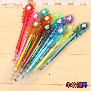 Elegant peacock feather color gel pens 12 colors set 0.35mm diamond tip 18.5cm length pen students prizes gifts free shipping
Elegant peacock feather color gel pens 12 colors set 0.35mm diamond tip 18.5cm length pen students prizes gifts free shipping