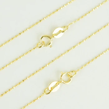Real 925 Sterling Silver & Yellow Gold Color Slim Thin Starry Chain Necklace Women Girls Jewelry collares kolye Collier 40/45cm
Real 925 Sterling Silver & Yellow Gold Color Slim Thin Starry Chain Necklace Women Girls Jewelry collares kolye Collier 40/45cm