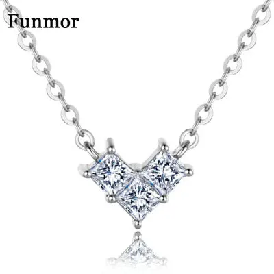 Funmor Small Cubic Zircon Heart 925 Sterling Silver Necklace For Girls Female Engagement Dinner Party Routine Accessories Gifts
Funmor Small Cubic Zircon Heart 925 Sterling Silver Necklace For Girls Female Engagement Dinner Party Routine Accessories Gifts