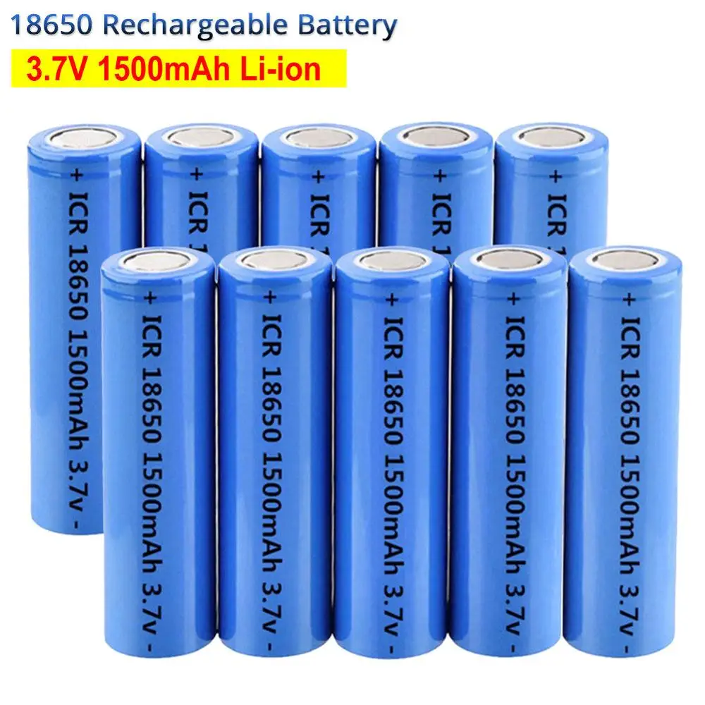 18650 Battery CR18650 Rechargeable Battery 3.7V 1500mAh Li ion Battery Cell for DIY Power Tools Battery Flashlight Headlight
18650 Battery CR18650 Rechargeable Battery 3.7V 1500mAh Li ion Battery Cell for DIY Power Tools Battery Flashlight Headlight