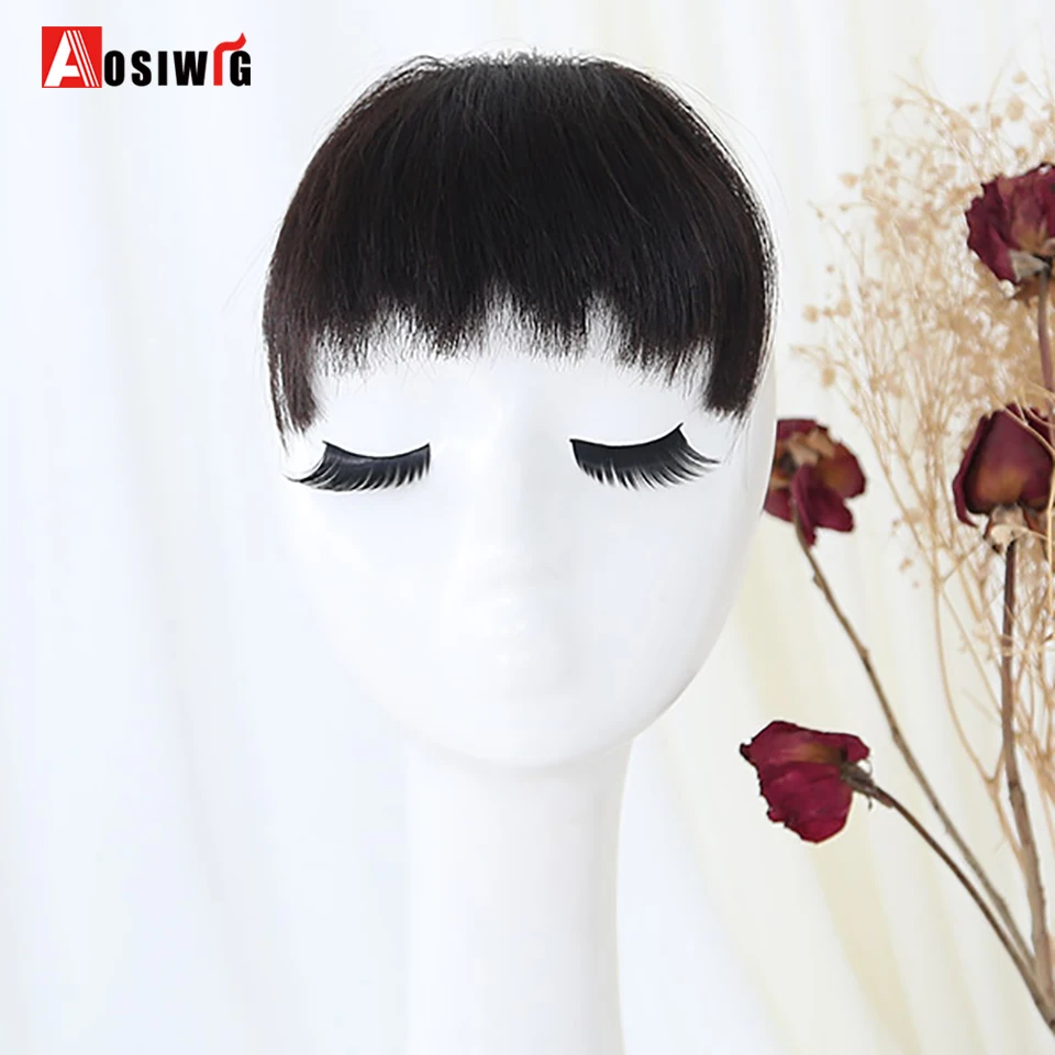 AOSIWIG Synthetic Bang Natural Black Fake Fringe Clip In Bangs Long Hair Extensions With High Temperature
AOSIWIG Synthetic Bang Natural Black Fake Fringe Clip In Bangs Long Hair Extensions With High Temperature