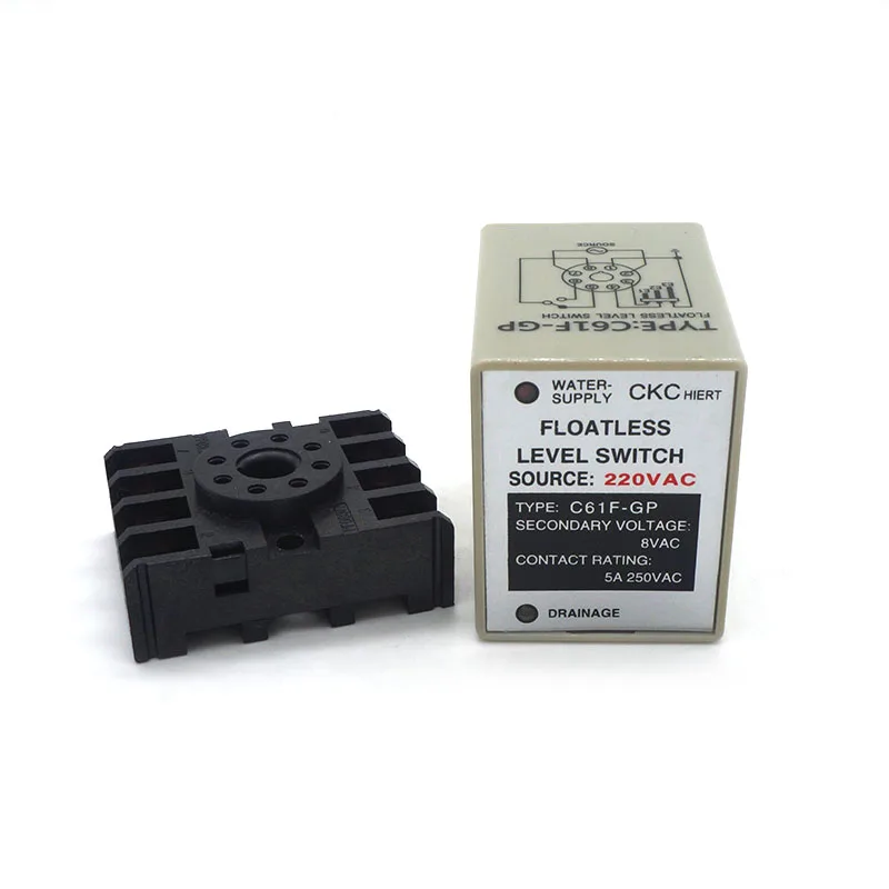 C61F-GP AC 220V 50/60Hz 8 Pin Liquid беспоплавковый выключатель регулятора уровня Controller с
