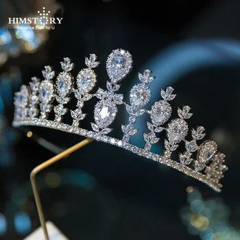 HIMSTORY Elegant Sparkling Zircon Brides Tiaras Crown Bridal Headpieces Crowns Headbands Wedding Dress Hair Accessories
HIMSTORY Elegant Sparkling Zircon Brides Tiaras Crown Bridal Headpieces Crowns Headbands Wedding Dress Hair Accessories