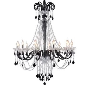 Vintage Crystal Chandelier LED Lighting Black Candle Chandelier Light lustres de cristal for Living Dining Room Home Hotel Decor
Vintage Crystal Chandelier LED Lighting Black Candle Chandelier Light lustres de cristal for Living Dining Room Home Hotel Decor