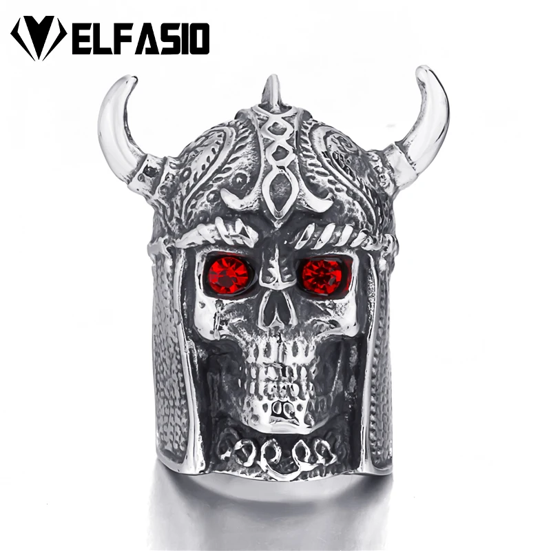 Men's Silver Demon Knight Skull Red Eyes Stainless Steel Biker Ring Hip hop Jewelry Size 8-13
Men's Silver Demon Knight Skull Red Eyes Stainless Steel Biker Ring Hip hop Jewelry Size 8-13