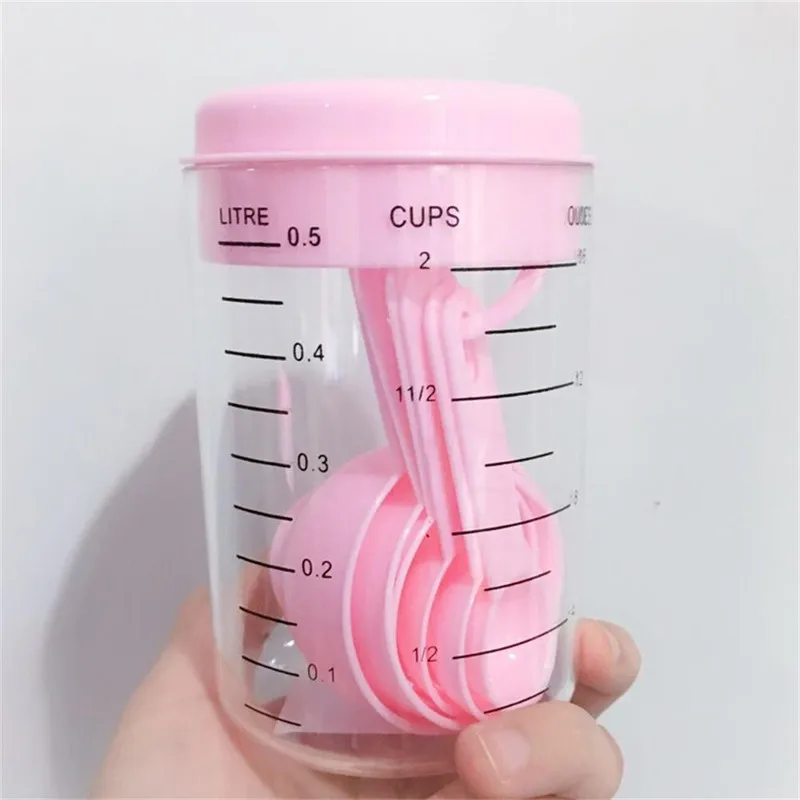 7pcs / Set Blue / Pink Measuring Cup Plastic Kitchen Measuring Tools Spoons Set Measuring Cup Kitchen Scale Measuring Spoon
7pcs / Set Blue / Pink Measuring Cup Plastic Kitchen Measuring Tools Spoons Set Measuring Cup Kitchen Scale Measuring Spoon