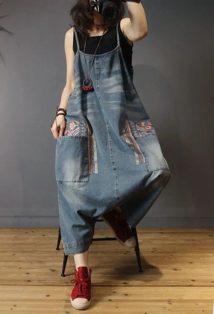Women Casual Bleached Denim Jumpsuits Ladies Scratched Patchwork Overalls Rompers Female Vintage Spaghetti Strap Jumpsuit Jeans
Women Casual Bleached Denim Jumpsuits Ladies Scratched Patchwork Overalls Rompers Female Vintage Spaghetti Strap Jumpsuit Jeans