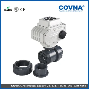 Double Union Connection PVC/UPVC Motorized Ball Valve