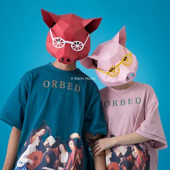 Pig Head Mask Halloween DIY 3D Paper Masks Party Masquerade Cosplay Animal Costume Adult Creative Masque Stencil Carnaval Maske
Pig Head Mask Halloween DIY 3D Paper Masks Party Masquerade Cosplay Animal Costume Adult Creative Masque Stencil Carnaval Maske