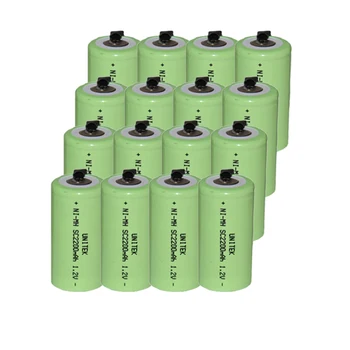 16PCS UNITEK Sub C sc 1.2V rechargeable battery 2200mah ni-mh cell with welding tab pins for electric screwdriver vacuum cleaner
16PCS UNITEK Sub C sc 1.2V rechargeable battery 2200mah ni-mh cell with welding tab pins for electric screwdriver vacuum cleaner