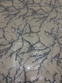 pretty african net Lace fabric nigerian french fabric CiCi-52403 with glitter high quality glued glitter net lace fabric 
pretty african net Lace fabric nigerian french fabric CiCi-52403 with glitter high quality glued glitter net lace fabric