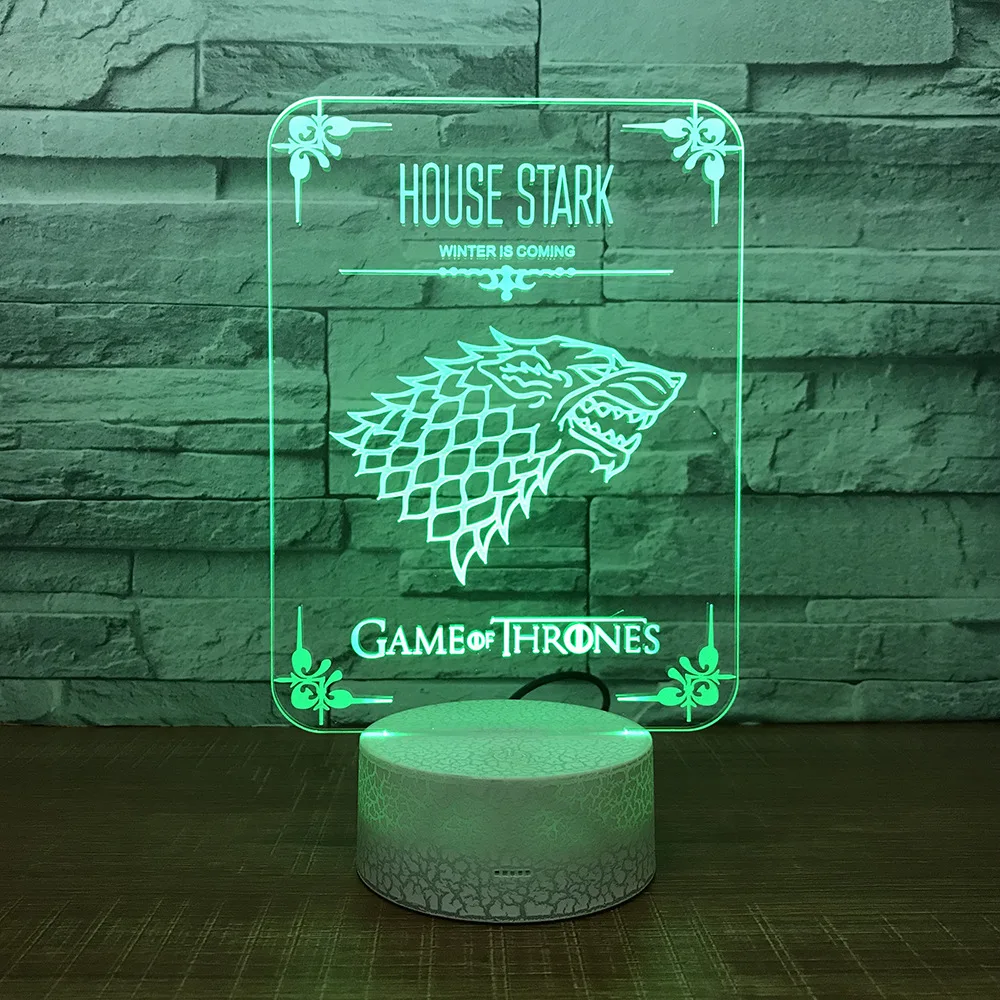 3D Cartoon Game Of Thrones LED RGB Night Light 7 Color Change Desk Light Action Figures 055 Boys Girls Christmas Toys
3D Cartoon Game Of Thrones LED RGB Night Light 7 Color Change Desk Light Action Figures 055 Boys Girls Christmas Toys