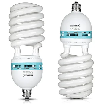 Neewer 85W 220V 5500K Tri-phosphor Spiral CFL Daylight Balanced Light Bulb in E27 Socket for Photo and Video Studio Lighting
Neewer 85W 220V 5500K Tri-phosphor Spiral CFL Daylight Balanced Light Bulb in E27 Socket for Photo and Video Studio Lighting