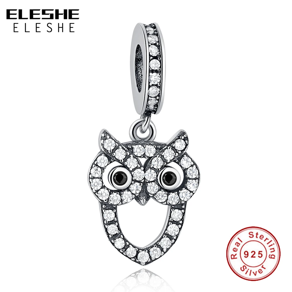 ELESHE Animal Owl Charm Beads Fit Authentic Bracelet Silver 925 Charms Original Sterling Silver Jewelry For Women Gifts
ELESHE Animal Owl Charm Beads Fit Authentic Bracelet Silver 925 Charms Original Sterling Silver Jewelry For Women Gifts