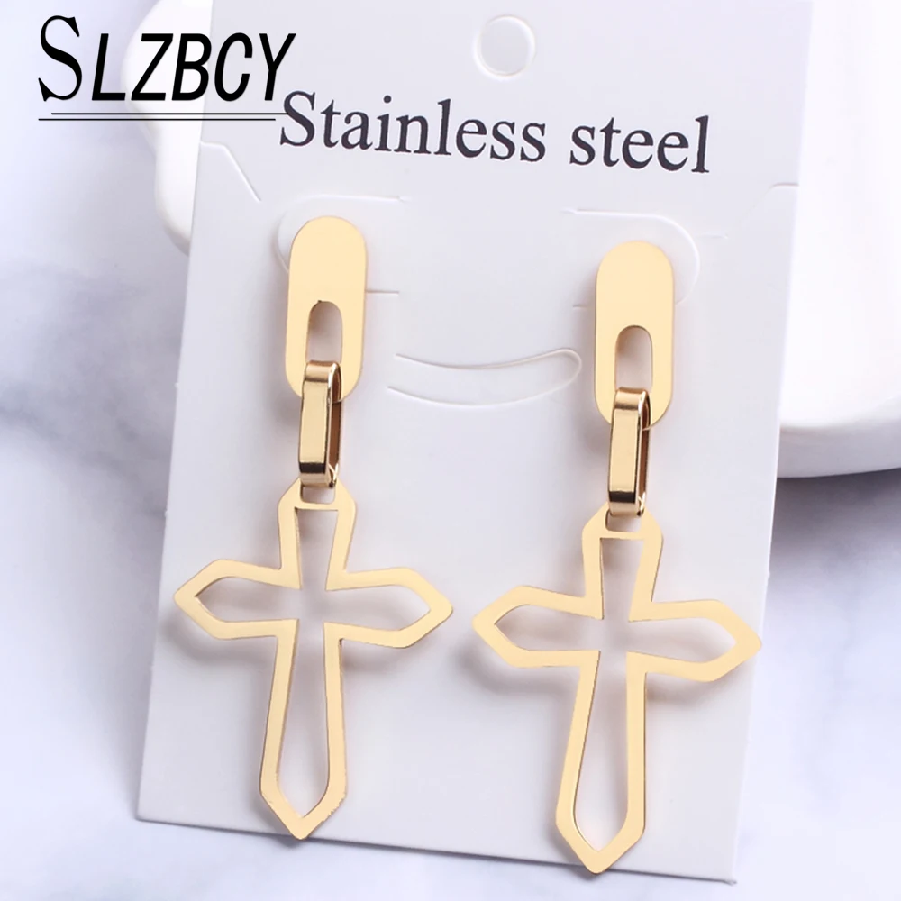 Fashion Gold Color Cross Musical Notes Drop Earrings Geometric Stainless Steel Earring For Women Girls Shiny Symbol Jewelry Gift
Fashion Gold Color Cross Musical Notes Drop Earrings Geometric Stainless Steel Earring For Women Girls Shiny Symbol Jewelry Gift