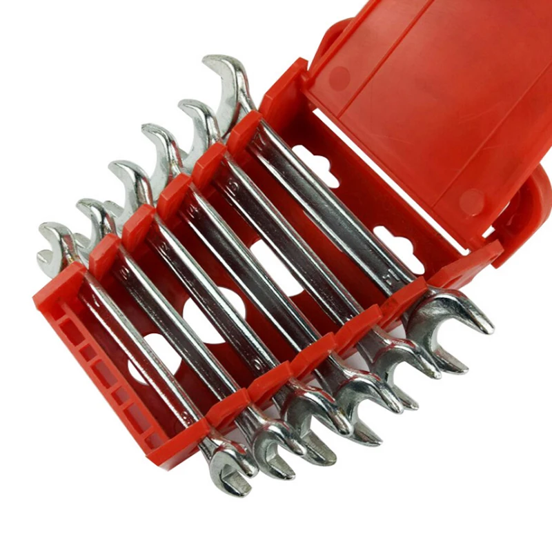 6pc Dual Use Open End Wrench Auto Repair Tool Set Hardware Tools Galvanized Wrench Plastic Frame Combination Wrench Set Metric
6pc Dual Use Open End Wrench Auto Repair Tool Set Hardware Tools Galvanized Wrench Plastic Frame Combination Wrench Set Metric