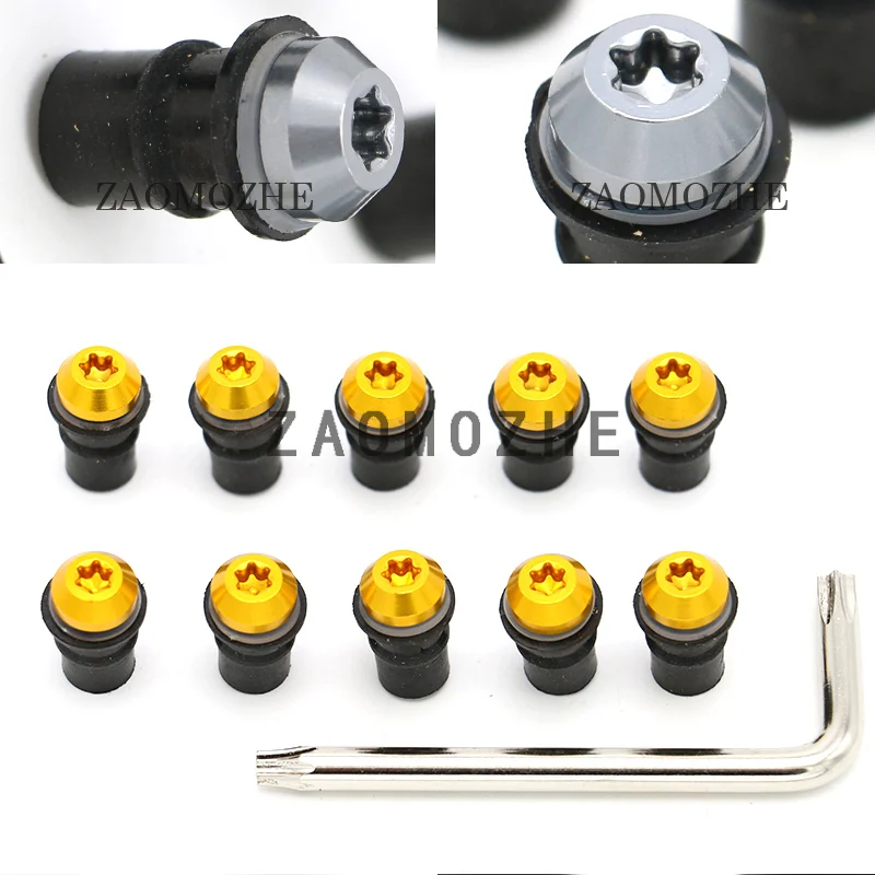 10 pcs M5*16 Windscreen Windshield Screws Bolts Fairing Nut Kits For Yamaha YZF-R1 R3 YZF-R25 R15 YZF R6
10 pcs M5*16 Windscreen Windshield Screws Bolts Fairing Nut Kits For Yamaha YZF-R1 R3 YZF-R25 R15 YZF R6