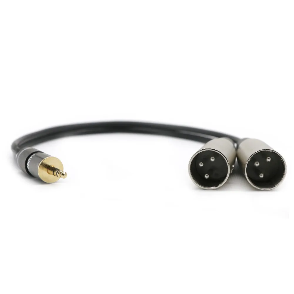 3.5mm 1/8 Stereo Mini Plug Jack to Dual XLR Male Stereo Breakout Cable CordComputer/HDTV/Laptop in audio video Cable
3.5mm 1/8 Stereo Mini Plug Jack to Dual XLR Male Stereo Breakout Cable CordComputer/HDTV/Laptop in audio video Cable