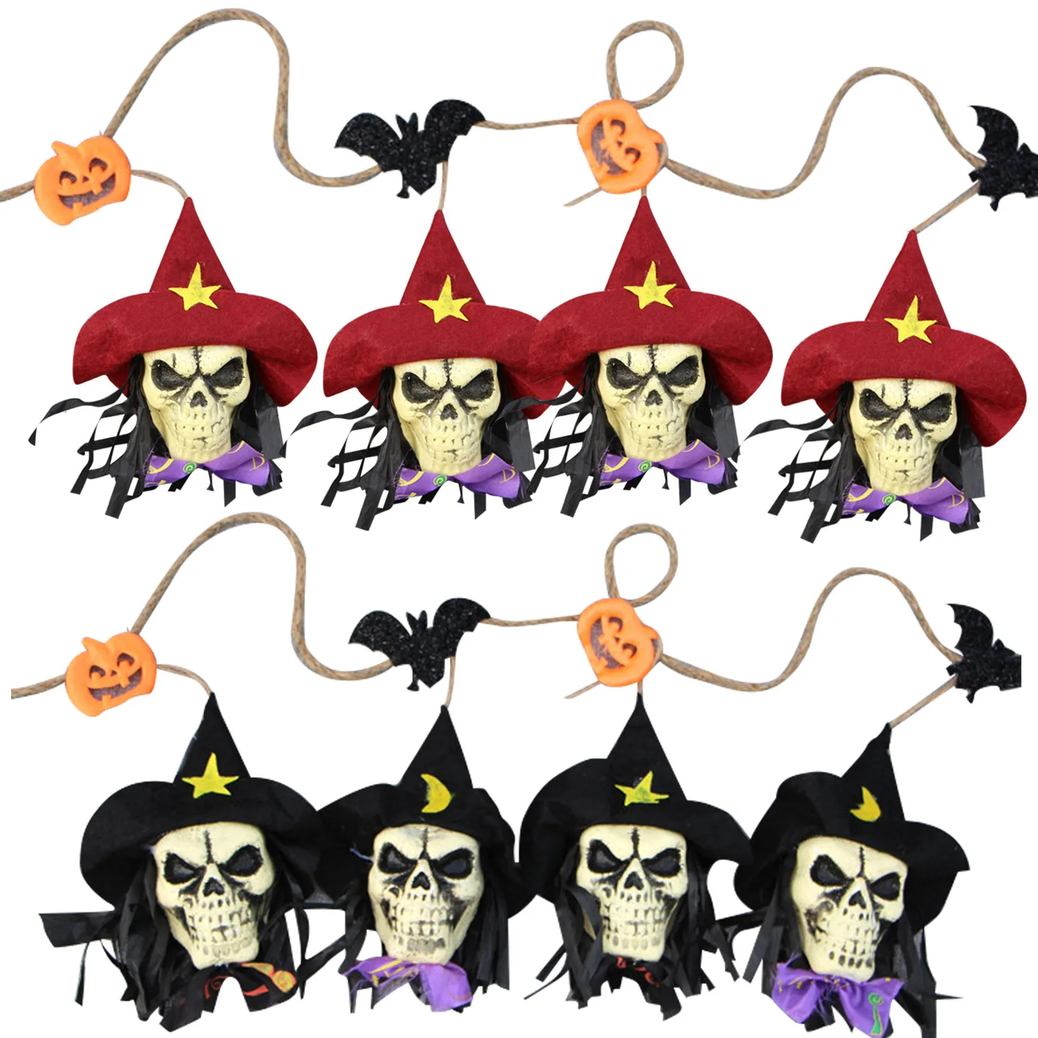 Behogar Halloween Horror Pirate Ghost Head Skull Skeleton String Hanging Decoration for Haunted Home Bar Halloween Party Props
Behogar Halloween Horror Pirate Ghost Head Skull Skeleton String Hanging Decoration for Haunted Home Bar Halloween Party Props