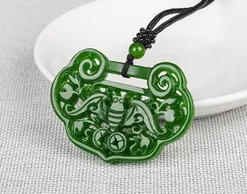 Koraba Fine Jewelry China's Natural Green Hetian Jasper Hand-carved Ruyi Bat and Coin Pendant Free Shipping
Koraba Fine Jewelry China's Natural Green Hetian Jasper Hand-carved Ruyi Bat and Coin Pendant Free Shipping