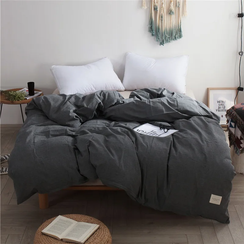 1Pcs Cotton Duvet Cover Bedding Dark Gray Solid Color Quilt Case Duvet Covers 180x220cm 200x230cm 220x240cm 5 Size Bedspread
1Pcs Cotton Duvet Cover Bedding Dark Gray Solid Color Quilt Case Duvet Covers 180x220cm 200x230cm 220x240cm 5 Size Bedspread