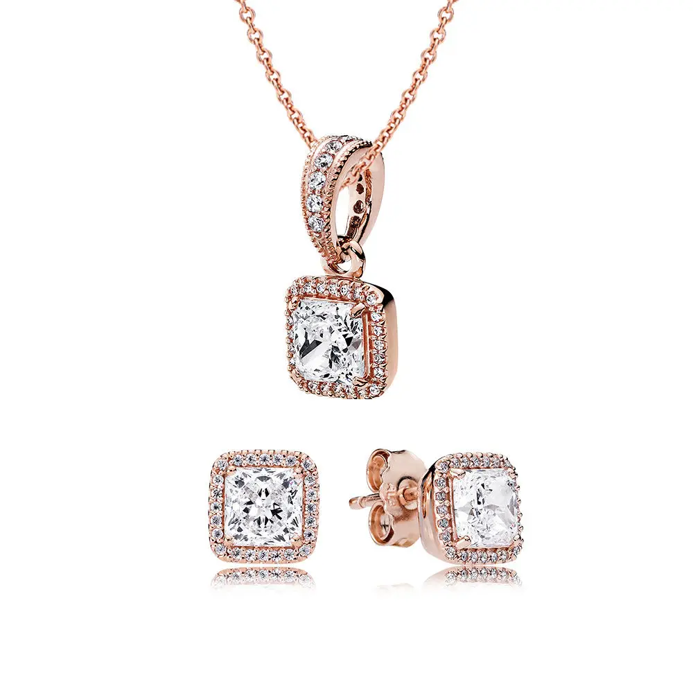 NEW 100% 925 Sterling Silver Rose Timeless Elegance Gift Set fit charm original Necklace Women jewelry Two pieces of set
NEW 100% 925 Sterling Silver Rose Timeless Elegance Gift Set fit charm original Necklace Women jewelry Two pieces of set