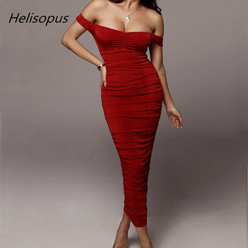 Helisopus Strapless Pleated Velvet Maxi Dresses Women Sexy Off Shoulder Sleeveless Dresses Summer Solid Elegant Long Party Dress
Helisopus Strapless Pleated Velvet Maxi Dresses Women Sexy Off Shoulder Sleeveless Dresses Summer Solid Elegant Long Party Dress