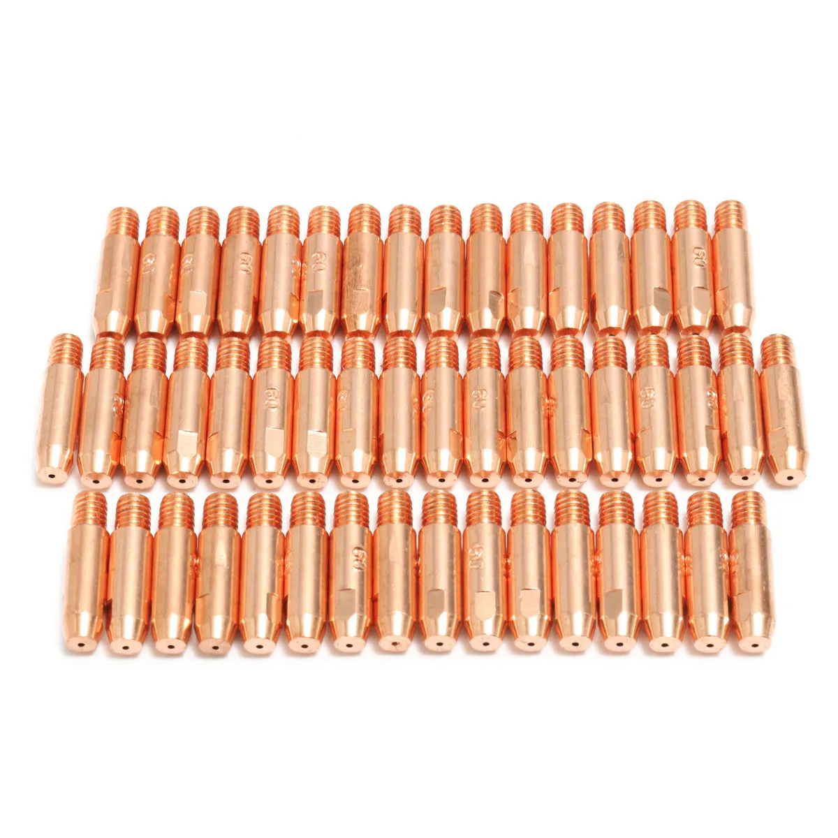 Wholesales 50Pcs 0.8mmx6mm Copper Contact Tip For MB24 MIG MAG Welding Welder Torch
Wholesales 50Pcs 0.8mmx6mm Copper Contact Tip For MB24 MIG MAG Welding Welder Torch