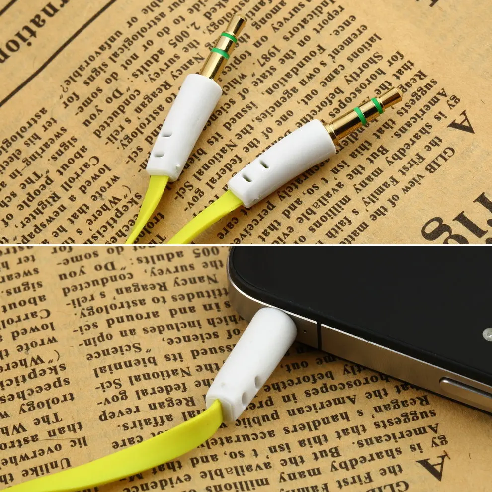 8 Pcs New 3.5mm Male to Male 1m Stereo Audio Jack Noodle Shape AUX Auxiliary Cable For iPhone For iPod MP3
8 Pcs New 3.5mm Male to Male 1m Stereo Audio Jack Noodle Shape AUX Auxiliary Cable For iPhone For iPod MP3
