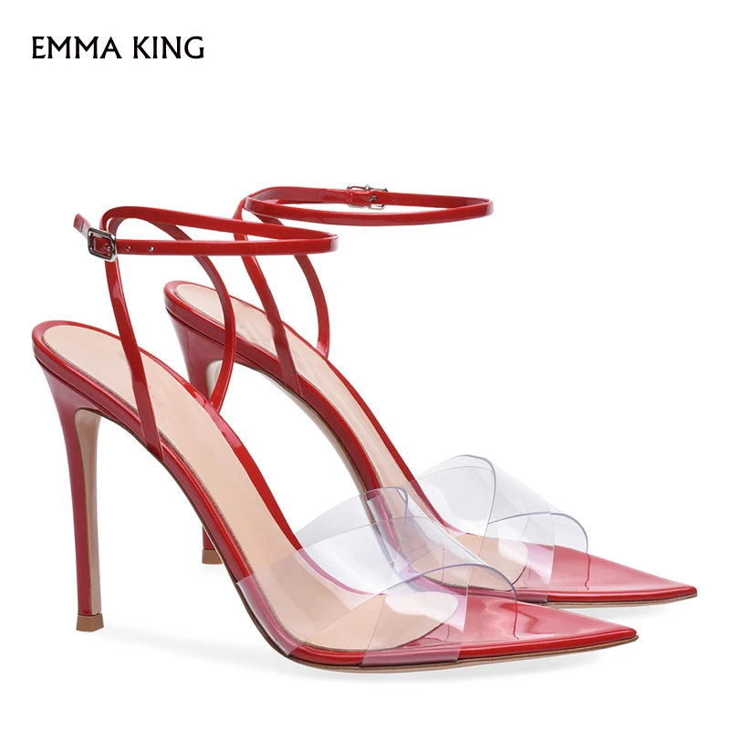 EMMA KING New Buckle High Heel Sandalias Mujer Transparent PVC Sandals Pointy Bottom Heels Ladies Stiletto Heel Shoes Woman
EMMA KING New Buckle High Heel Sandalias Mujer Transparent PVC Sandals Pointy Bottom Heels Ladies Stiletto Heel Shoes Woman
