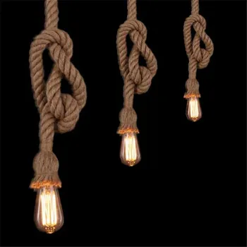 Retro Vintage Rope Pendant Light Lamp Loft Creative Personality Industrial Lamp Edison Bulb American Style For Living Room
Retro Vintage Rope Pendant Light Lamp Loft Creative Personality Industrial Lamp Edison Bulb American Style For Living Room
