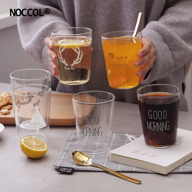 NOCCOL Originality Good Morning Glass Water Cups New Hot Elk Tree Animal Coffee Mugs Glasses Breakfast Tea Milk Cup Vetro Mug
NOCCOL Originality Good Morning Glass Water Cups New Hot Elk Tree Animal Coffee Mugs Glasses Breakfast Tea Milk Cup Vetro Mug