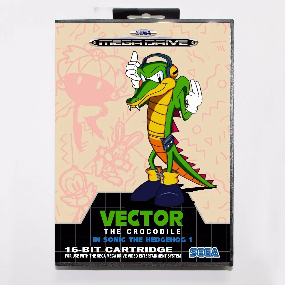 Vector The Crocodile In Sonic The Hedgehog 1 16 bit MD Game Card With Retail Box For Sega Mega Drive/ Genesis
Vector The Crocodile In Sonic The Hedgehog 1 16 bit MD Game Card With Retail Box For Sega Mega Drive/ Genesis