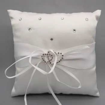 White Wedding Ring Pillow Cushion Bow-Knot Wedding Party Supply Double Heart Bridal Ceremony Pocket Ring Bearer 15x15cm/20x20cm
White Wedding Ring Pillow Cushion Bow-Knot Wedding Party Supply Double Heart Bridal Ceremony Pocket Ring Bearer 15x15cm/20x20cm