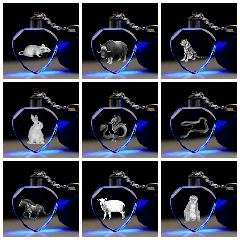Chinese Zodiac Animal Heart Shape Anime LED Key Chains Figure Keyring Crystal Toy Keychain Light Keyholder Gift NEW
Chinese Zodiac Animal Heart Shape Anime LED Key Chains Figure Keyring Crystal Toy Keychain Light Keyholder Gift NEW