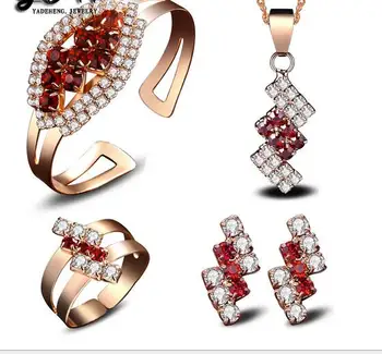 wholesale jewelry pendants Alloy color gem crystal necklace bracelet earrings ring Ms individuality jewelry set
wholesale jewelry pendants Alloy color gem crystal necklace bracelet earrings ring Ms individuality jewelry set