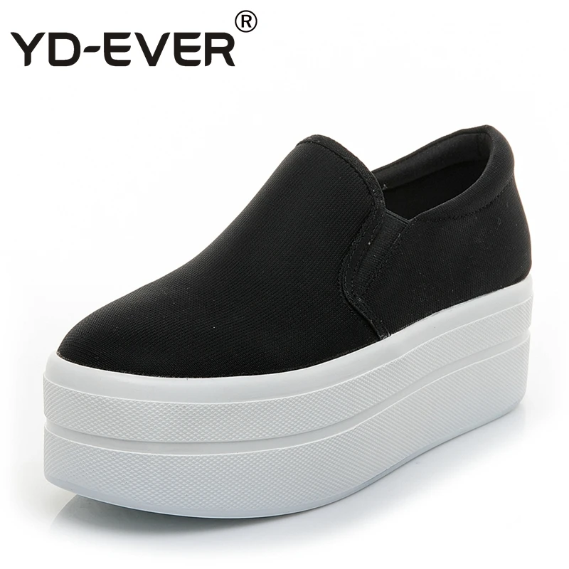 YD-EVER women canvas shoes Casual Shoes platform wedge shoes high heel fashion sneakers black white loafers spring autumn
YD-EVER women canvas shoes Casual Shoes platform wedge shoes high heel fashion sneakers black white loafers spring autumn