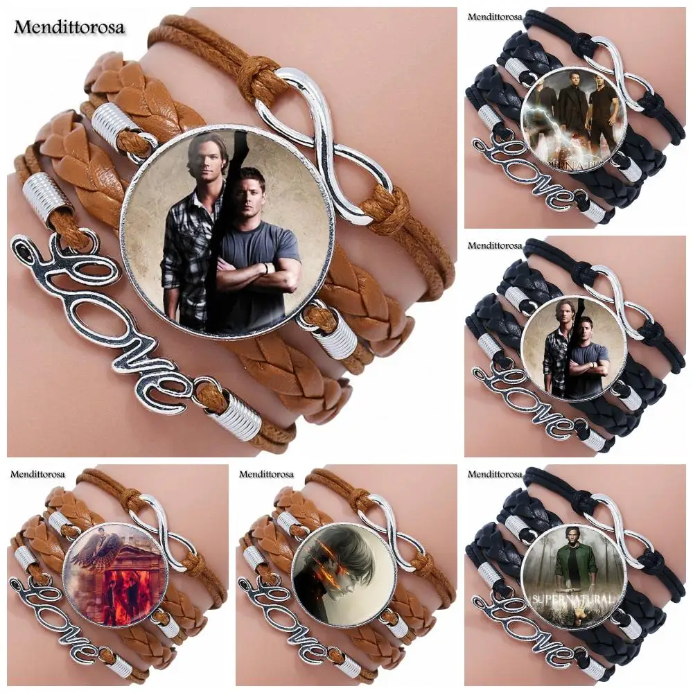 Supernatural Sam For Women Wedding Gift Vintage Jewelry Glass Cabochon Multilayer Black/Brown Leather Bracelet Bangle
Supernatural Sam For Women Wedding Gift Vintage Jewelry Glass Cabochon Multilayer Black/Brown Leather Bracelet Bangle