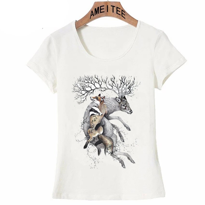 Summer light ink style Women T-shirt protect our wildlife Print T-Shirt funny Deer design shirts casual Tops New Hipster Tees
Summer light ink style Women T-shirt protect our wildlife Print T-Shirt funny Deer design shirts casual Tops New Hipster Tees