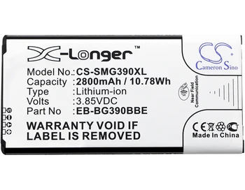 Cameron Sino 2800mAh Battery EB-BG390BBE for Samsung Galaxy Xcover 4, SM-G390, SM-G390F, SM-G390W, SM-G390Y
Cameron Sino 2800mAh Battery EB-BG390BBE for Samsung Galaxy Xcover 4, SM-G390, SM-G390F, SM-G390W, SM-G390Y